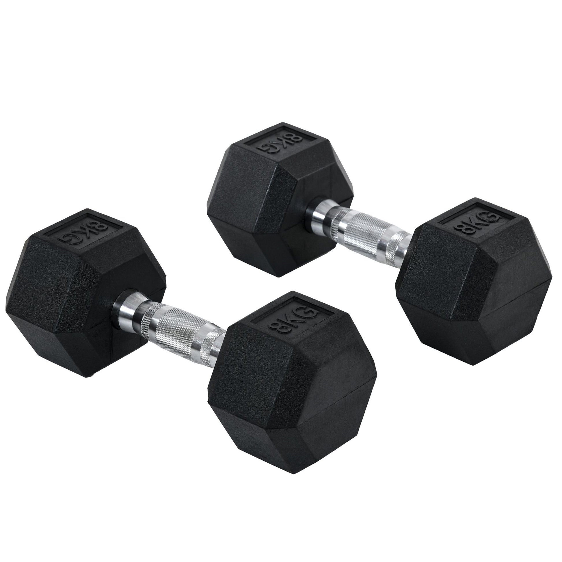 Rubber Dumbbell Sports Hex Weights Sets Home Gym Fitness Workout Exercise
