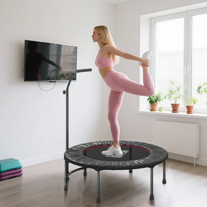 40" Trampoline Rebounder, Rebounder Trampoline, with Adjustable Handle, Orange