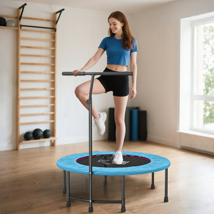40" Trampoline Rebounder, Rebounder Trampoline, with Adjustable Handle, Orange