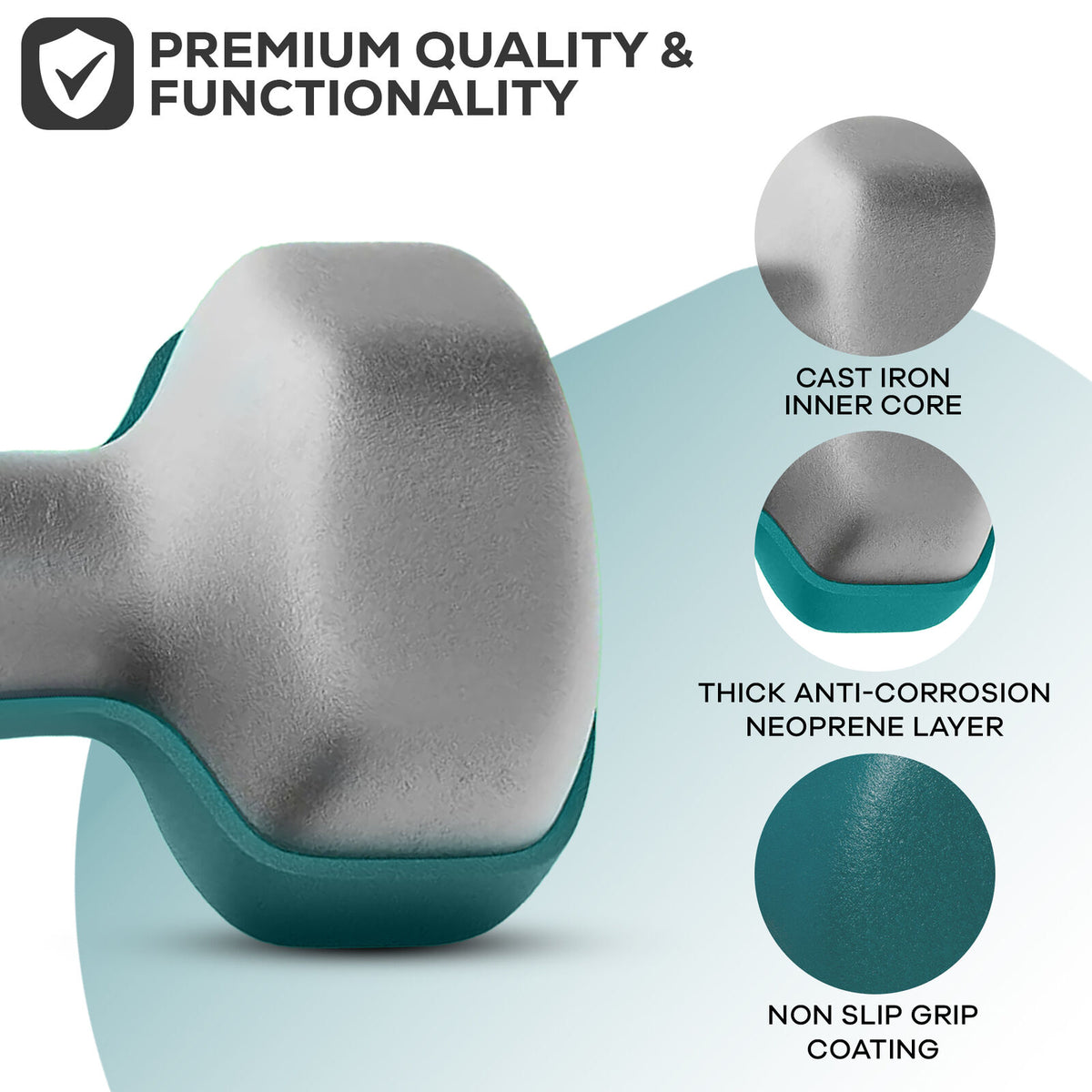 Neoprene Dumbbells Hand Weights Pair Exercise Iron Set Home Gym Fitness Aerobic