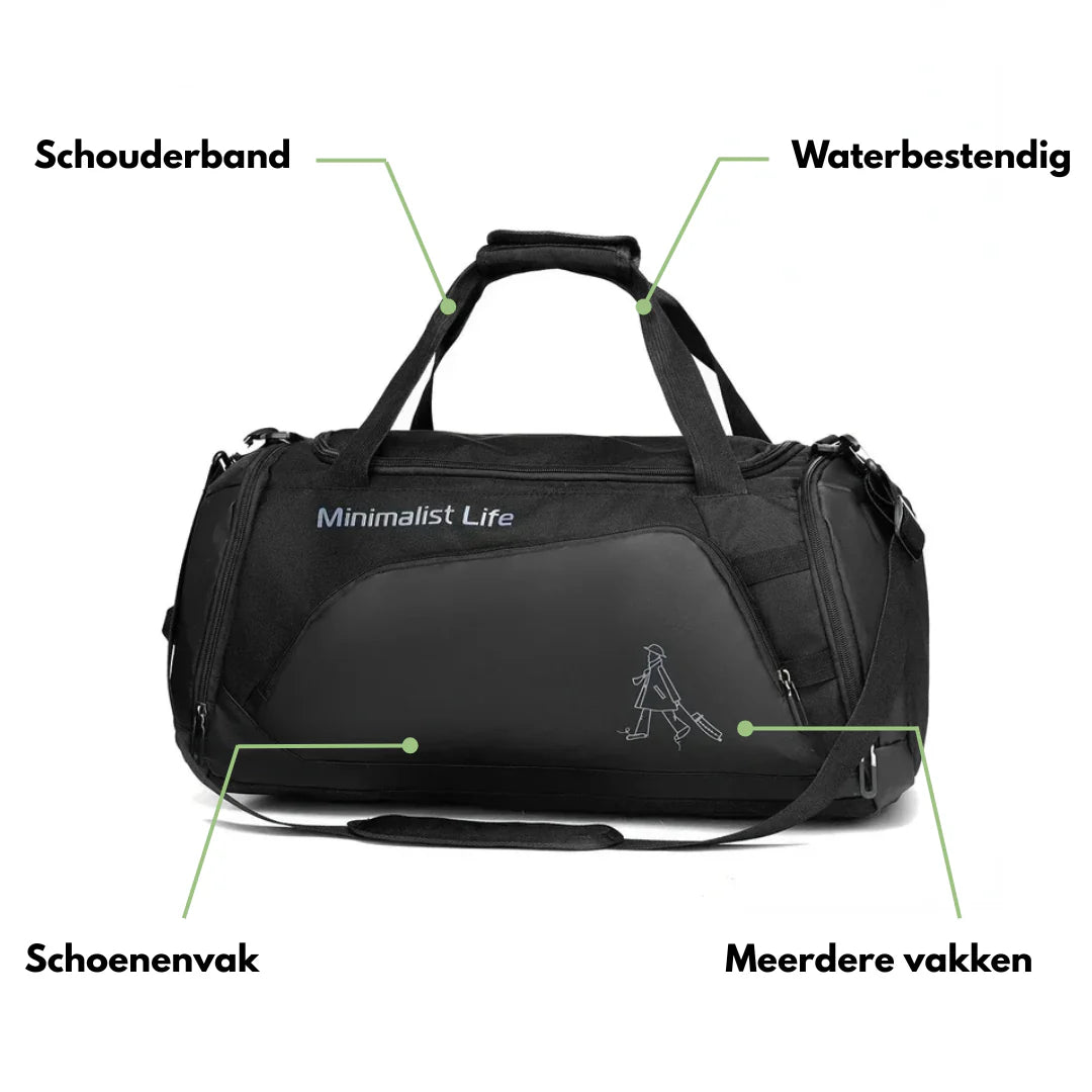 Waterbestendige Sport Tas – Meerdere Compartimenten - Schoenenvak