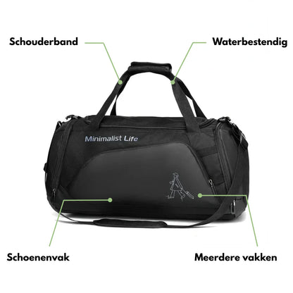 Waterbestendige Sport Tas – Meerdere Compartimenten - Schoenenvak