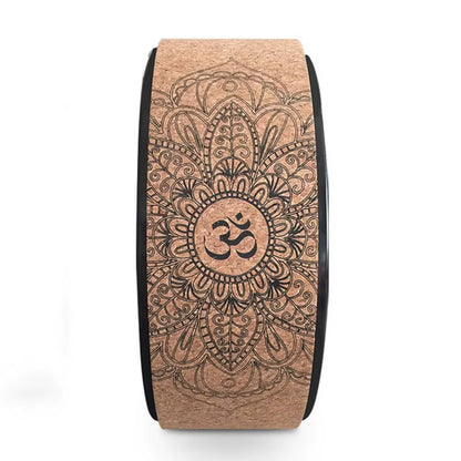 Natural Cork Yoga Wheel Fitness Wheel Hollow Improving Backbends Stretch Pilates Circle Yoga Accessories