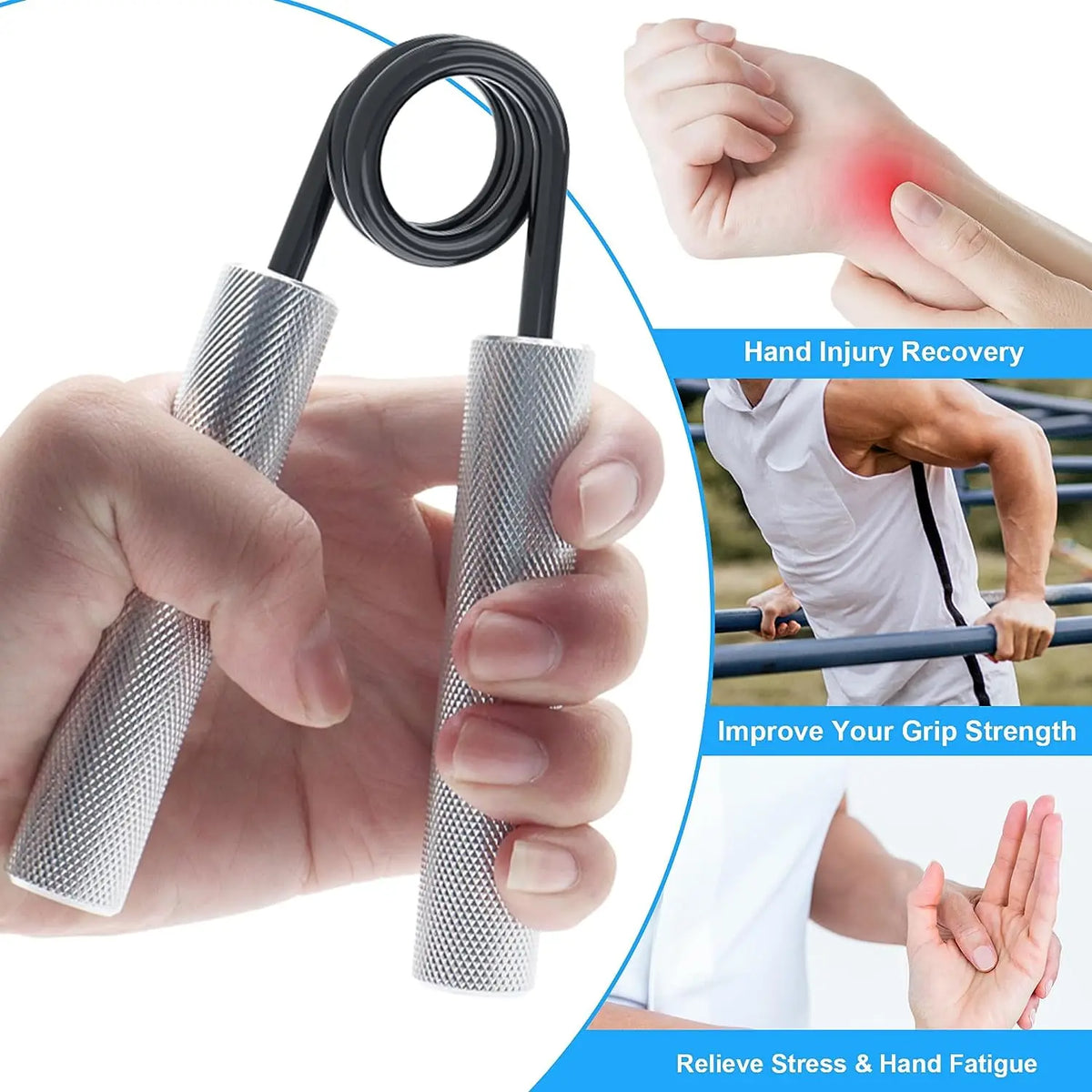 100-350Lbs Fitness Heavy Grips Forearm Exerciser Strengthener Metal Hand Grip with Sponge Cover Home Office Fitness Equipment