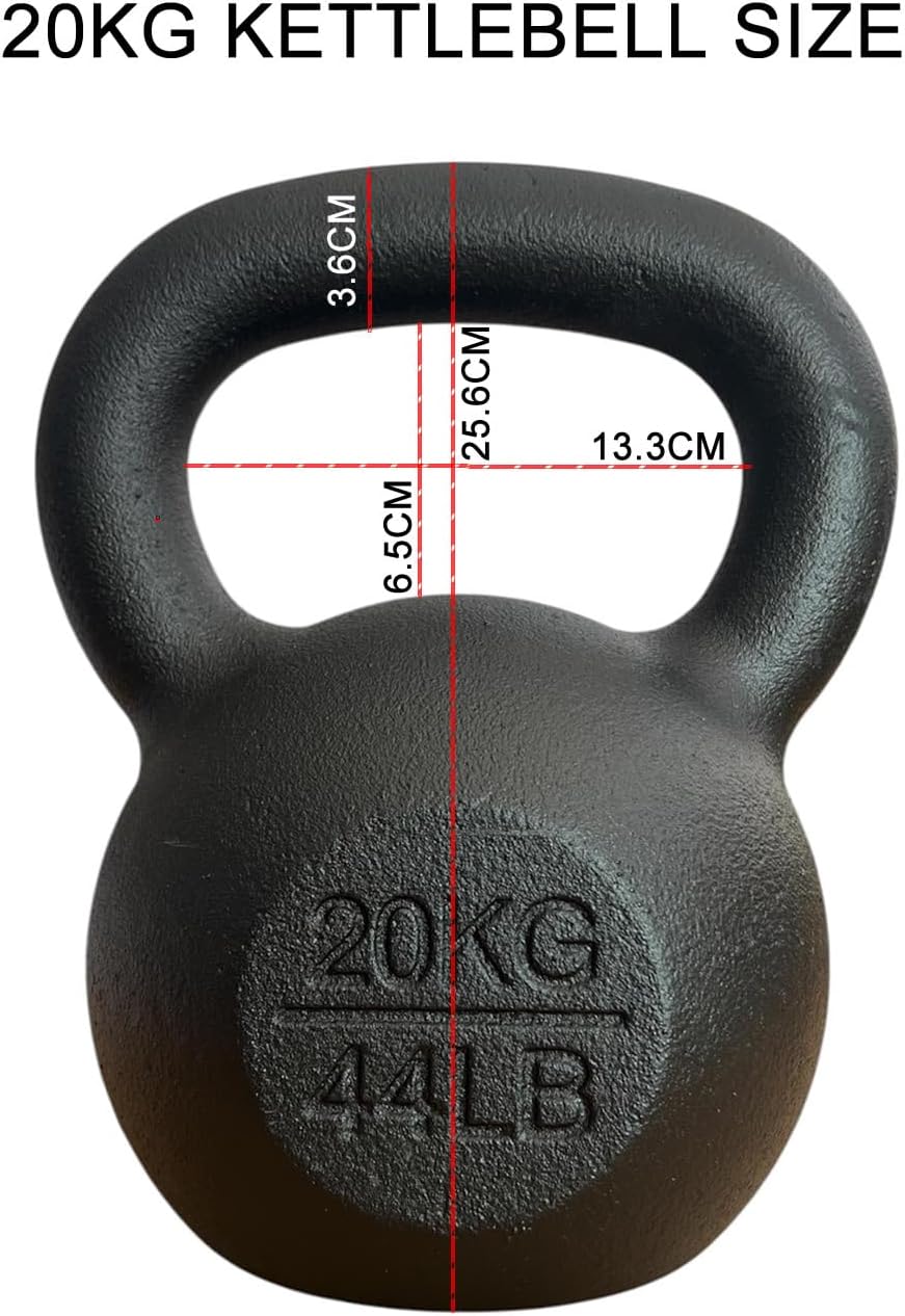 Cast Iron Kettlebell, 4Kg - 40Kg, Home Gym Training Equipment