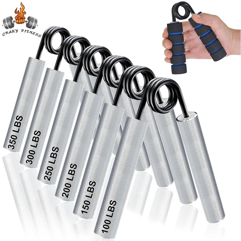 100-350Lbs Fitness Heavy Grips Forearm Exerciser Strengthener Metal Hand Grip with Sponge Cover Home Office Fitness Equipment
