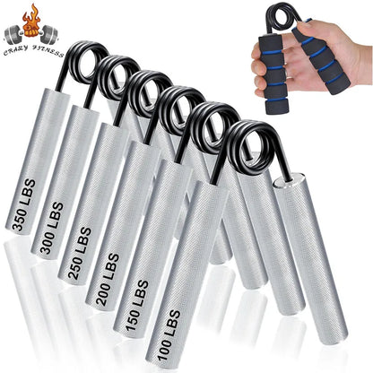 100-350Lbs Fitness Heavy Grips Forearm Exerciser Strengthener Metal Hand Grip with Sponge Cover Home Office Fitness Equipment