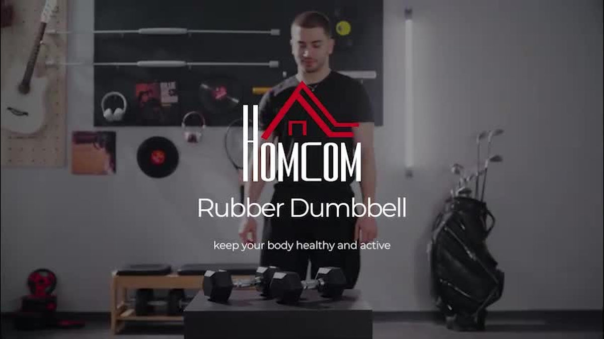 Rubber Dumbbell Sports Hex Weights Sets Home Gym Fitness Workout Exercise