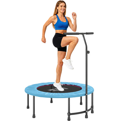 40" Trampoline Rebounder, Rebounder Trampoline, with Adjustable Handle, Orange