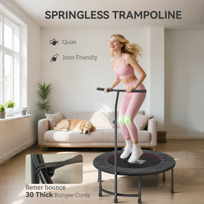 40" Trampoline Rebounder, Rebounder Trampoline, with Adjustable Handle, Orange