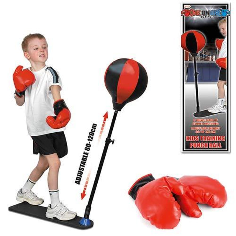 Children's Boxing Set: Punch Ball Bag and Gloves Kit for Fitness and Exercise - Ideal Birthday Gift Package