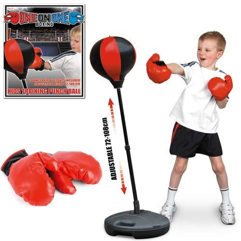Children's Boxing Set: Punch Ball Bag and Gloves Kit for Fitness and Exercise - Ideal Birthday Gift Package