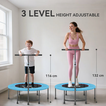 40" Trampoline Rebounder, Rebounder Trampoline, with Adjustable Handle, Orange